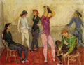 Ballerine, 1957, olio cm 50x65, Napoli collezione Armiero, esposta personale Galleria Mediterranea, 1958